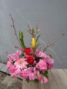 サクラを入れたアレンジなど｜「緑花園」　（徳島県吉野川市の花キューピット加盟店 花屋）のブログ