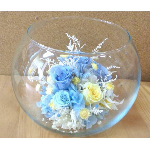 プリザ・フラワーテラリュウムブルー
