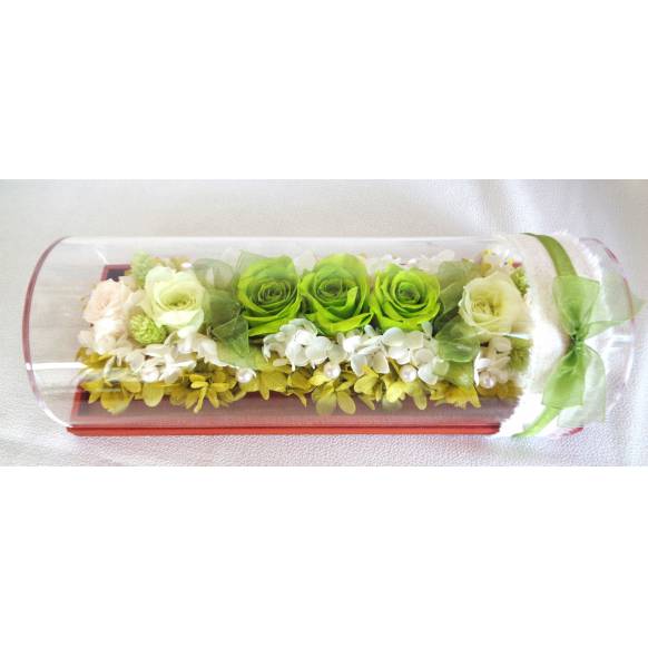 プリザのフラワーロールケーキ・抹茶