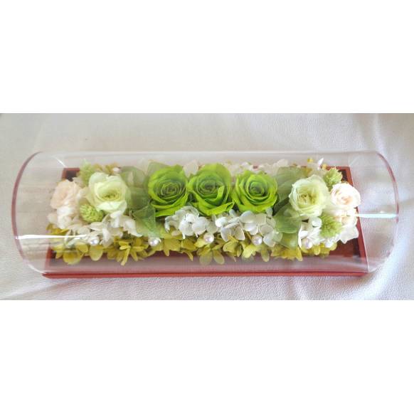 プリザのフラワーロールケーキ・抹茶