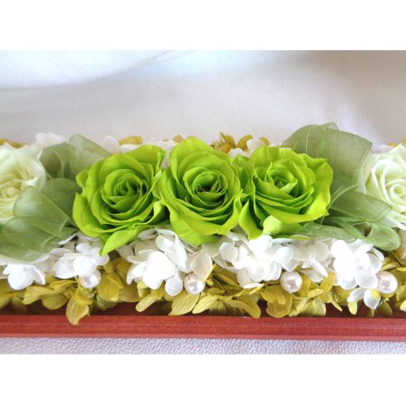 プリザのフラワーロールケーキ・抹茶