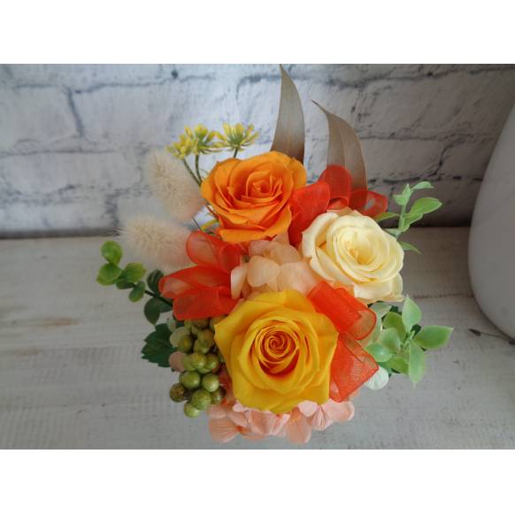 プリザ・黄色・オレンジ系