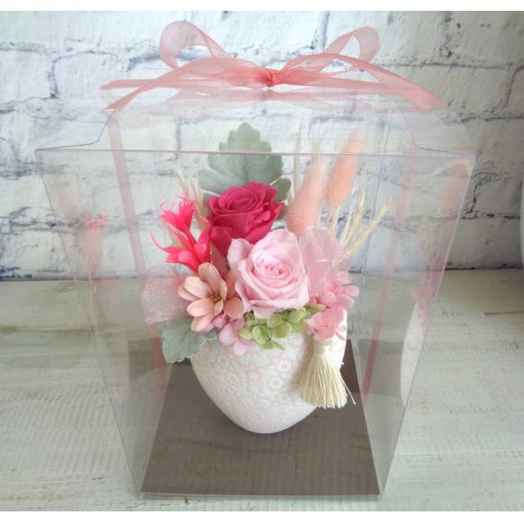 プリザ和モダン・薔薇色