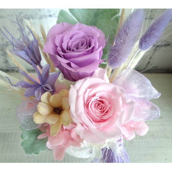 プリザ和モダン・藤色