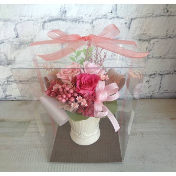 プリザ・りぼんピンク