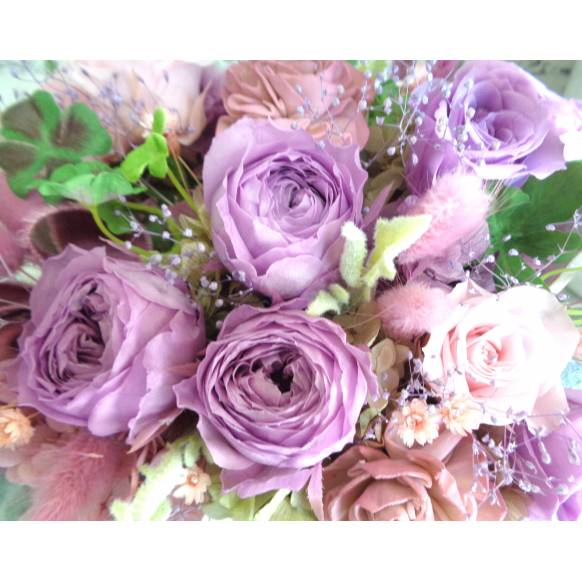 プリザバスケット／ゴージャス・パープル