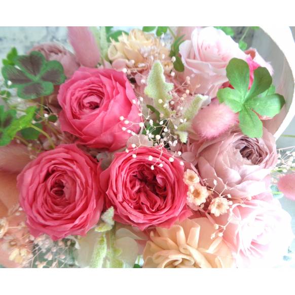 プリザバスケット/ゴージャス・ピンク